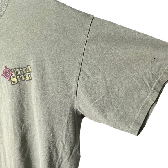 y2k Outta Site Hit Me With Your Best Shot Shirt Sleeve Graphic T-Shirt Men's XL - Picture 4 of 9